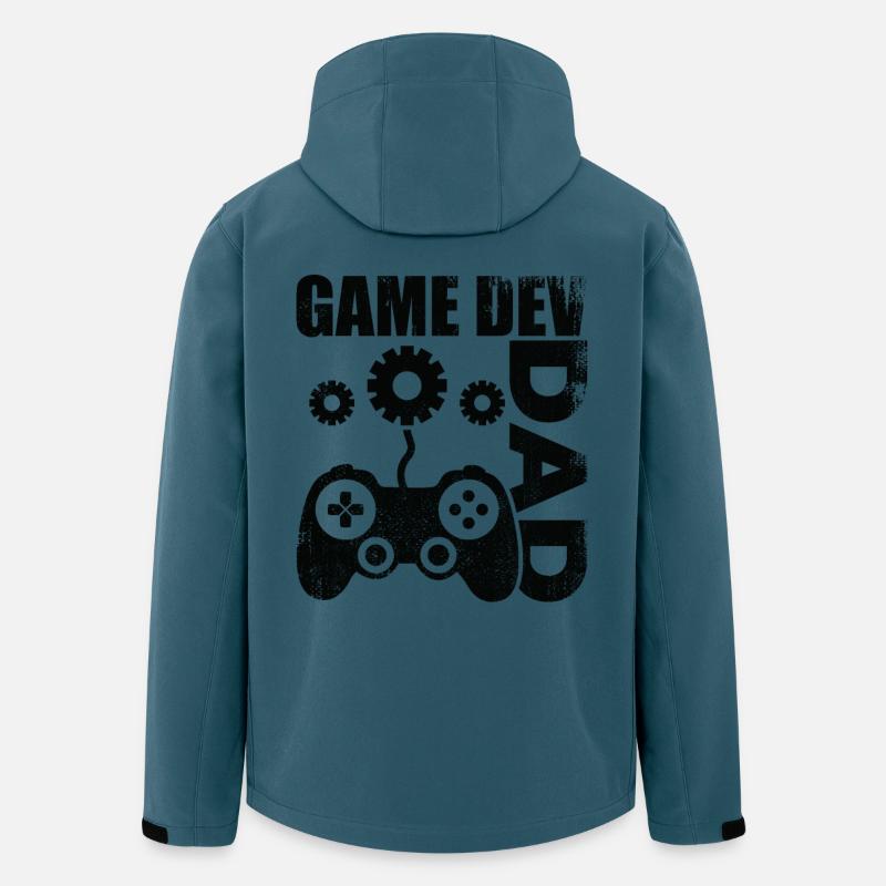 Game Dev Vater - Recycelte Männer Softshell-Jacke von Stanley/Stella - Dunkles Petrol