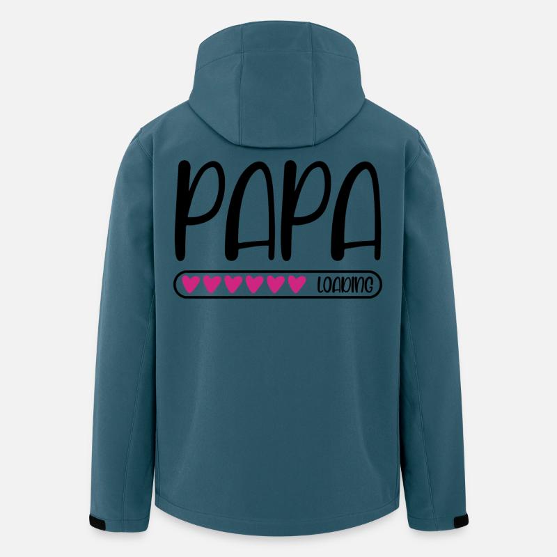 Papa loading - Recycelte Männer Softshell-Jacke von Stanley/Stella - Dunkles Petrol