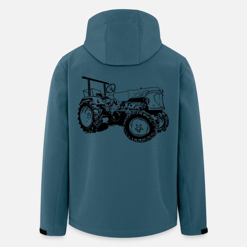Traktor Güldner ADN-8 Haifischmaul - Recycelte Männer Softshell-Jacke von Stanley/Stella - Dunkles Petrol
