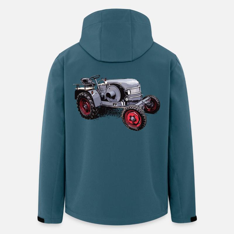 Oldtimer Traktor Kramer K12 - Recycelte Männer Softshell-Jacke von Stanley/Stella - Dunkles Petrol