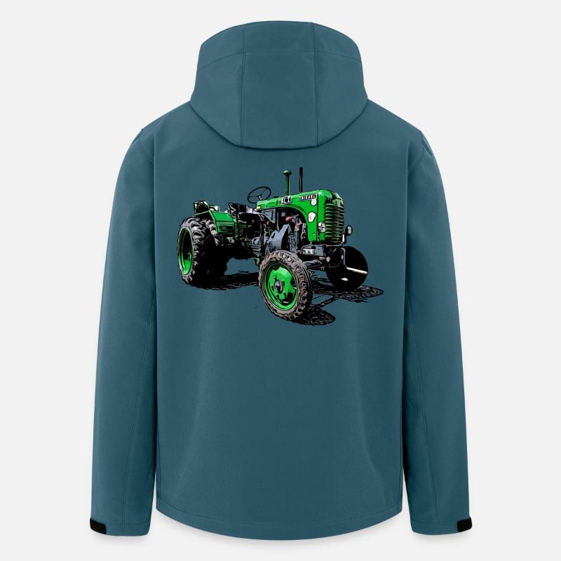 Traktor Steyr 80 - Recycelte Männer Softshell-Jacke von Stanley/Stella - Dunkles Petrol
