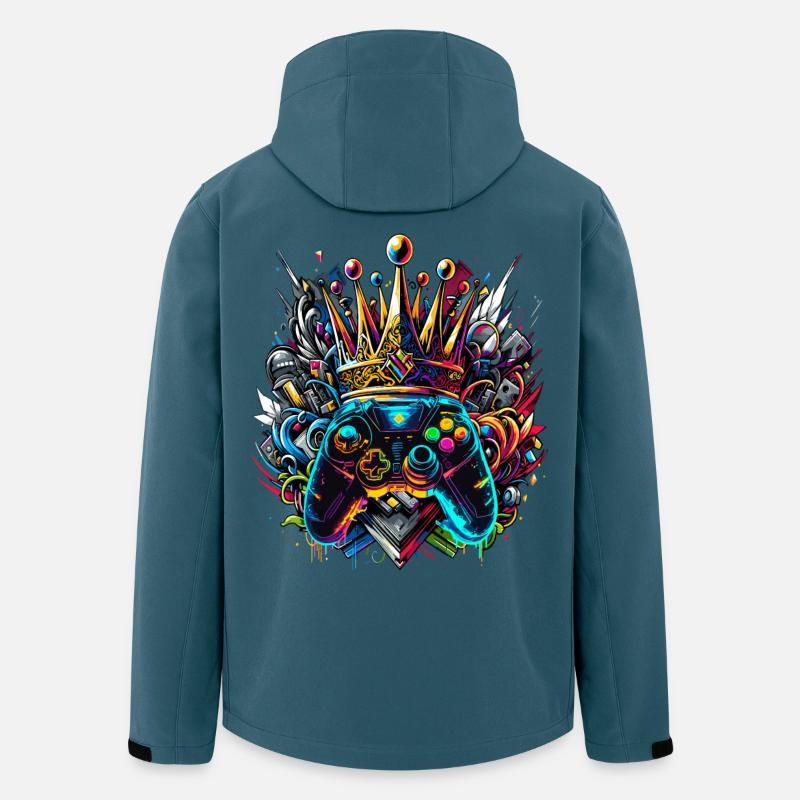 Royal Graffiti Gaming Controller - Men’s Recycled Softshell Jacket by Stanley/Stella - stargazer