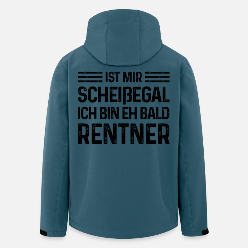 Rente Ist mir scheißegal Ich bin eh bald Rentner - Recycelte Männer Softshell-Jacke von Stanley/Stella - Dunkles Petrol