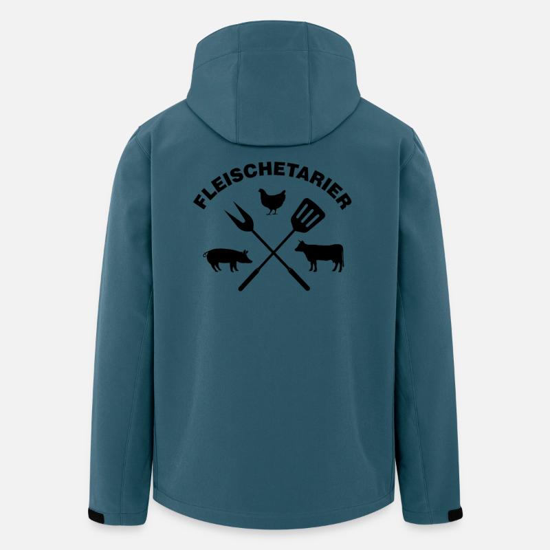 Fleischetarier Fleischliebhaber Shirt - Recycelte Männer Softshell-Jacke von Stanley/Stella - Dunkles Petrol