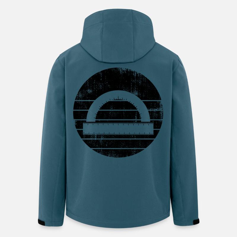 Winkelmesser Lineal - Recycelte Männer Softshell-Jacke von Stanley/Stella - Dunkles Petrol