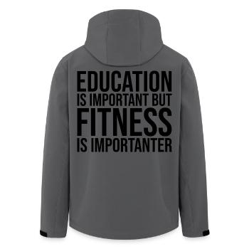 Fitness - Recycelte Männer Softshell-Jacke von Stanley/Stella - Dunkles Petrol - Hinten - AI Model Male 185 light (185cm)