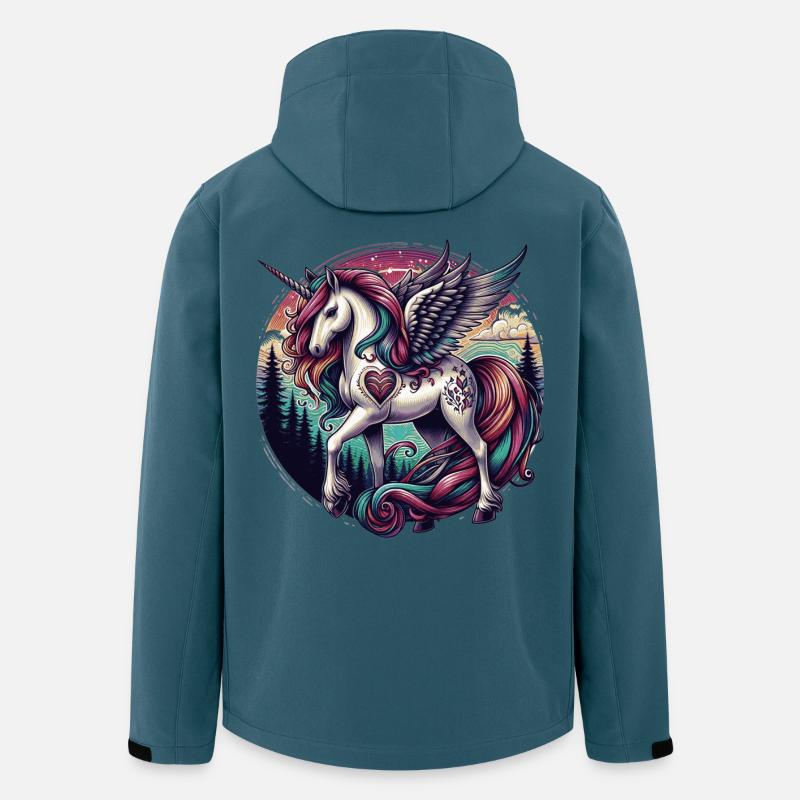 einhorn einhörner - Recycelte Männer Softshell-Jacke von Stanley/Stella - Dunkles Petrol