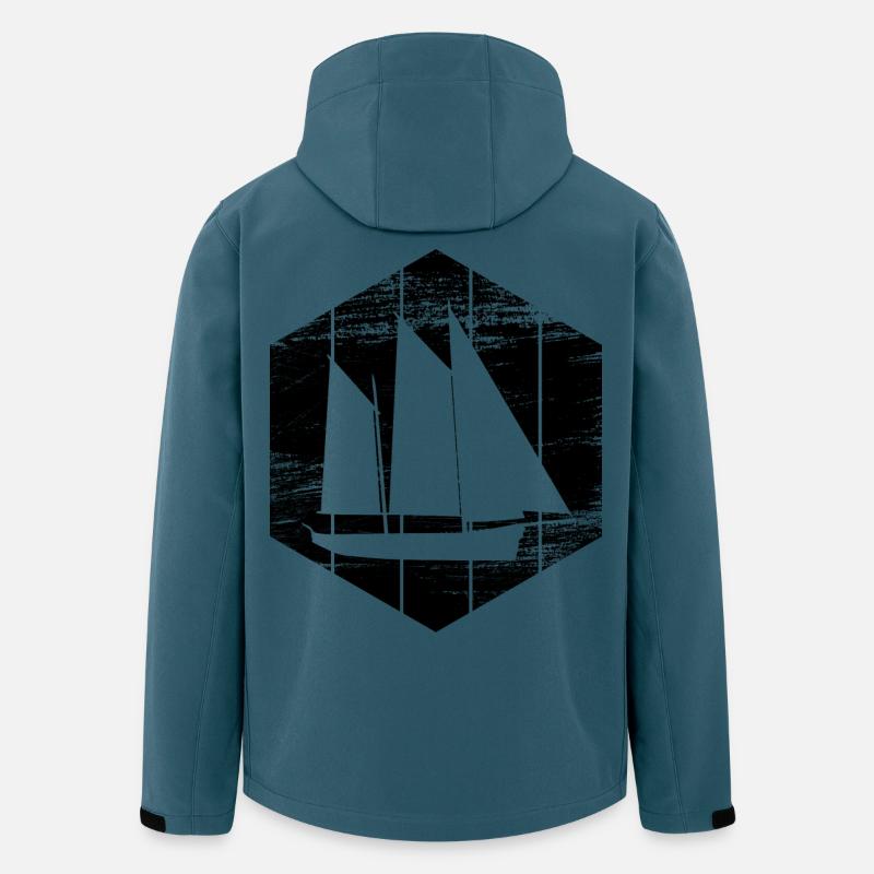 Segelyacht - Recycelte Männer Softshell-Jacke von Stanley/Stella - Dunkles Petrol