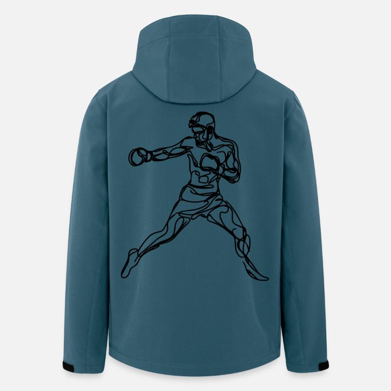 Boxen Zeichnung - Recycelte Männer Softshell-Jacke von Stanley/Stella - Dunkles Petrol