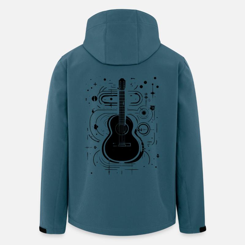 Gitarre Skizze - Recycelte Männer Softshell-Jacke von Stanley/Stella - Dunkles Petrol