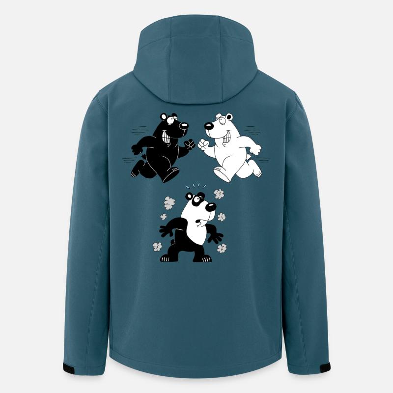 Die Geburt des Pandas - Recycelte Männer Softshell-Jacke von Stanley/Stella - Dunkles Petrol