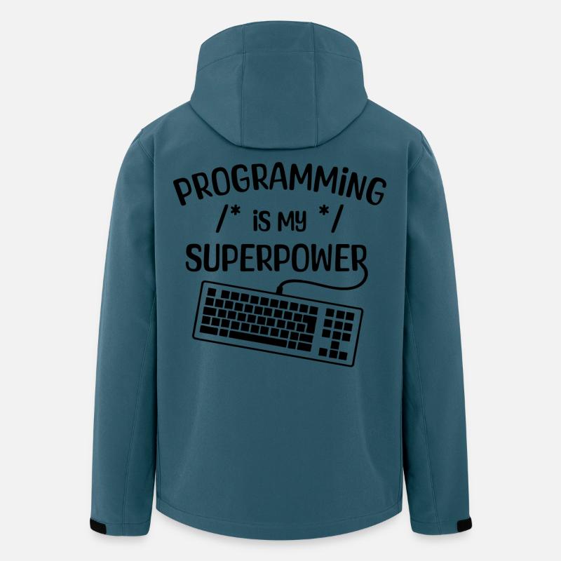 Computer Freak Statement Developer Programmer - Men’s Recycled Softshell Jacket Discoverer by Stanley/Stella - stargazer