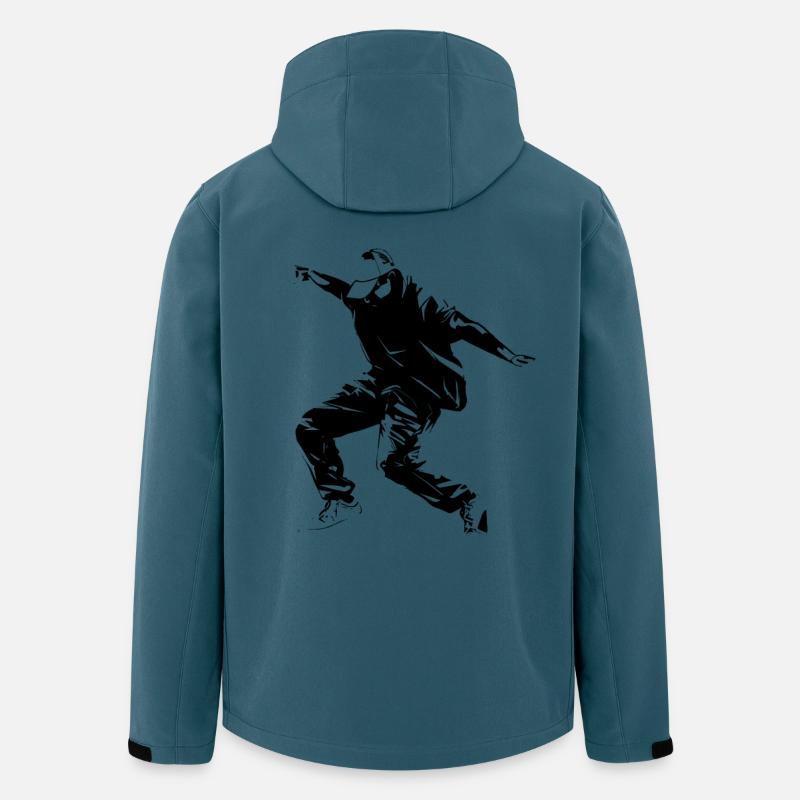 Breakdance Grafik - Recycelte Männer Softshell-Jacke von Stanley/Stella - Dunkles Petrol