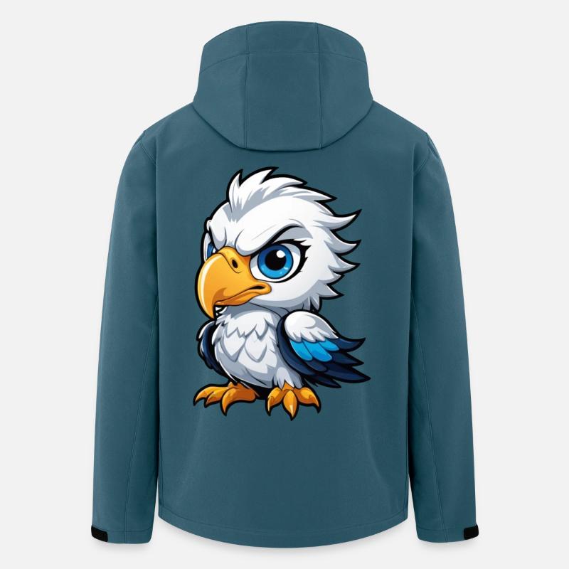 Cheeky Eagle Chick - Recycelte Männer Softshell-Jacke von Stanley/Stella - Dunkles Petrol