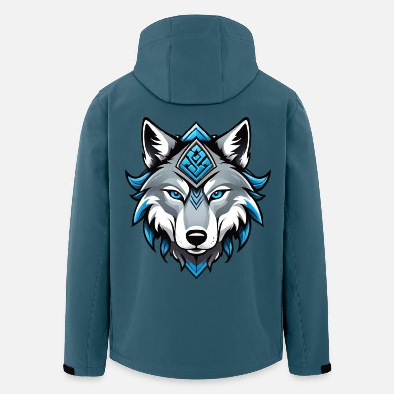 Odin’s Wolf - Recycelte Männer Softshell-Jacke von Stanley/Stella - Dunkles Petrol
