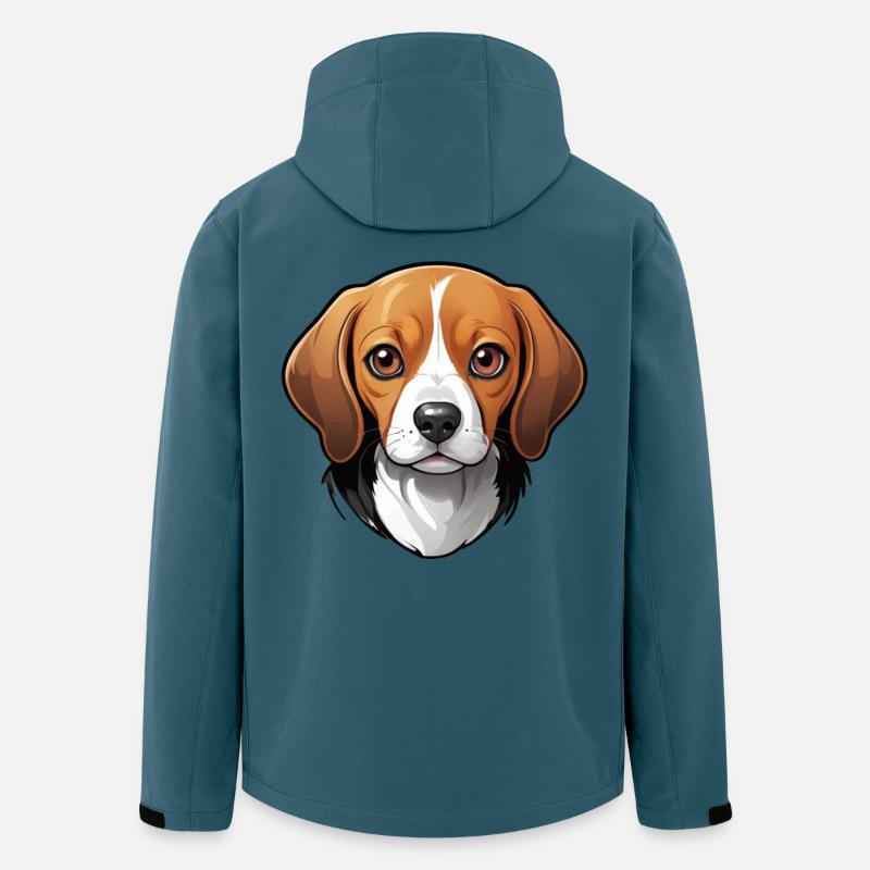 Adorable Beagle - Recycelte Männer Softshell-Jacke von Stanley/Stella - Dunkles Petrol