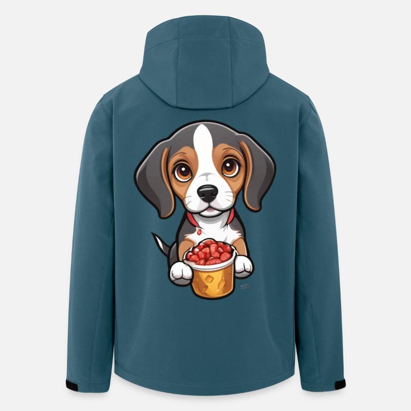 Tiny Beagle Pup - Recycelte Männer Softshell-Jacke von Stanley/Stella - Dunkles Petrol