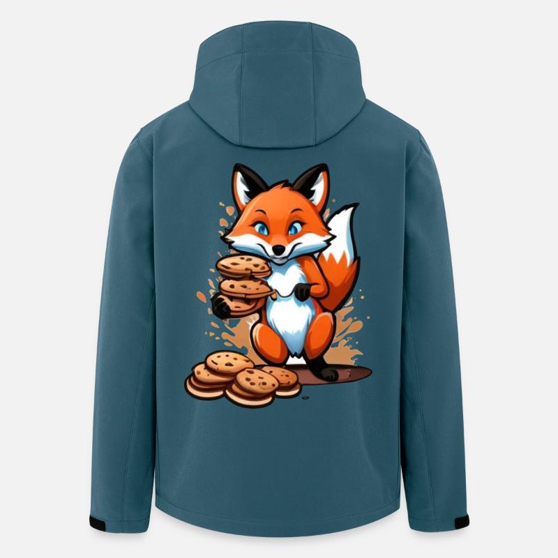 Fox & Cookie Delight - Recycelte Männer Softshell-Jacke Discoverer von Stanley/Stella - Dunkles Petrol