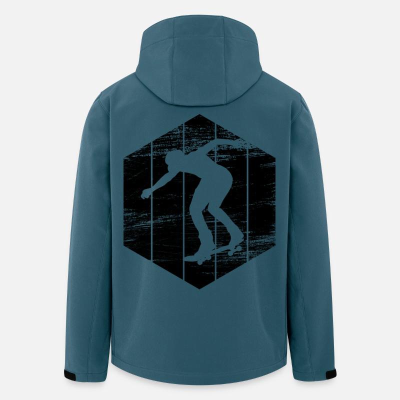 Skater Zeichnung - Recycelte Männer Softshell-Jacke von Stanley/Stella - Dunkles Petrol
