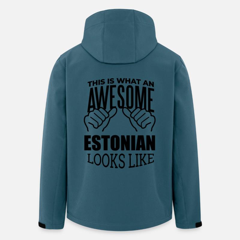 Estland - Recycelte Männer Softshell-Jacke von Stanley/Stella - Dunkles Petrol