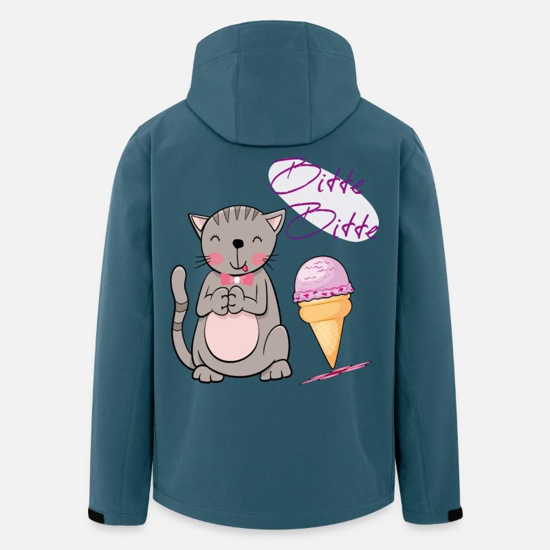 Katze mit Eistüte - Recycelte Männer Softshell-Jacke von Stanley/Stella - Dunkles Petrol