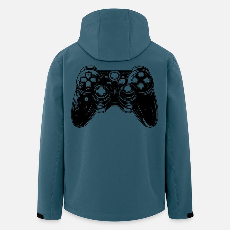 Spiel Controller - Recycelte Männer Softshell-Jacke von Stanley/Stella - Dunkles Petrol