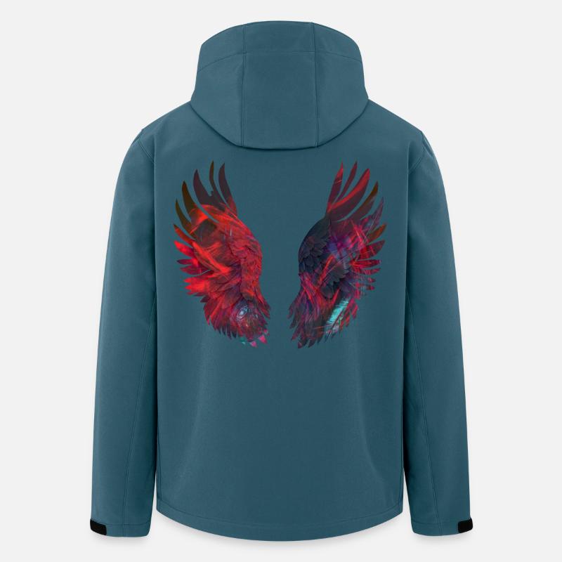 Leuchtende Feuerflügel - Recycelte Männer Softshell-Jacke von Stanley/Stella - Dunkles Petrol
