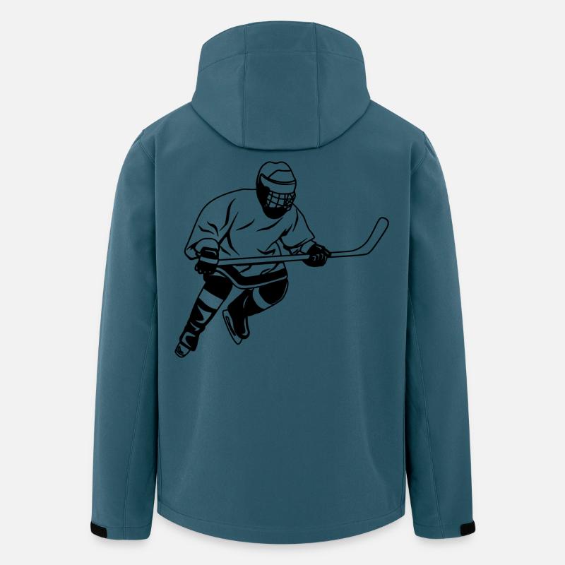 Eishockey Artwork - Recycelte Männer Softshell-Jacke von Stanley/Stella - Dunkles Petrol