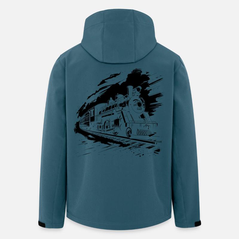 Eisenbahn - Recycelte Männer Softshell-Jacke von Stanley/Stella - Dunkles Petrol