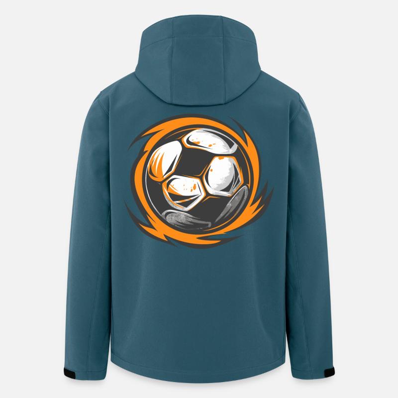 Fußball Illustration - Recycelte Männer Softshell-Jacke von Stanley/Stella - Dunkles Petrol