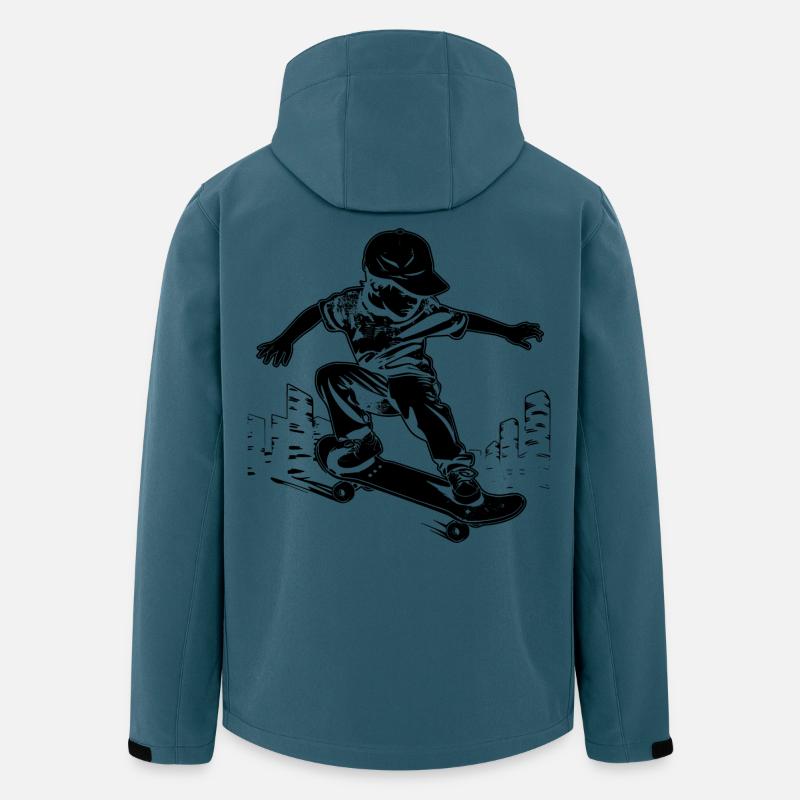 Skateboarding Junge - Recycelte Männer Softshell-Jacke von Stanley/Stella - Dunkles Petrol