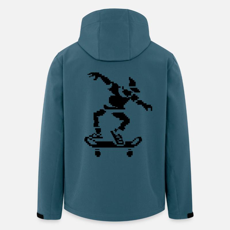 Skater Pixel Kunst - Recycelte Männer Softshell-Jacke von Stanley/Stella - Dunkles Petrol