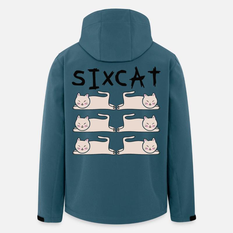 Six Cat 6 Cats Sixpack - Men’s Recycled Softshell Jacket by Stanley/Stella - stargazer