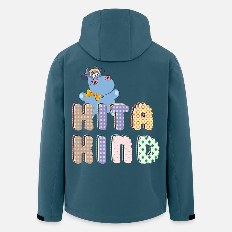 Kita Kind - Recycelte Männer Softshell-Jacke von Stanley/Stella - Dunkles Petrol