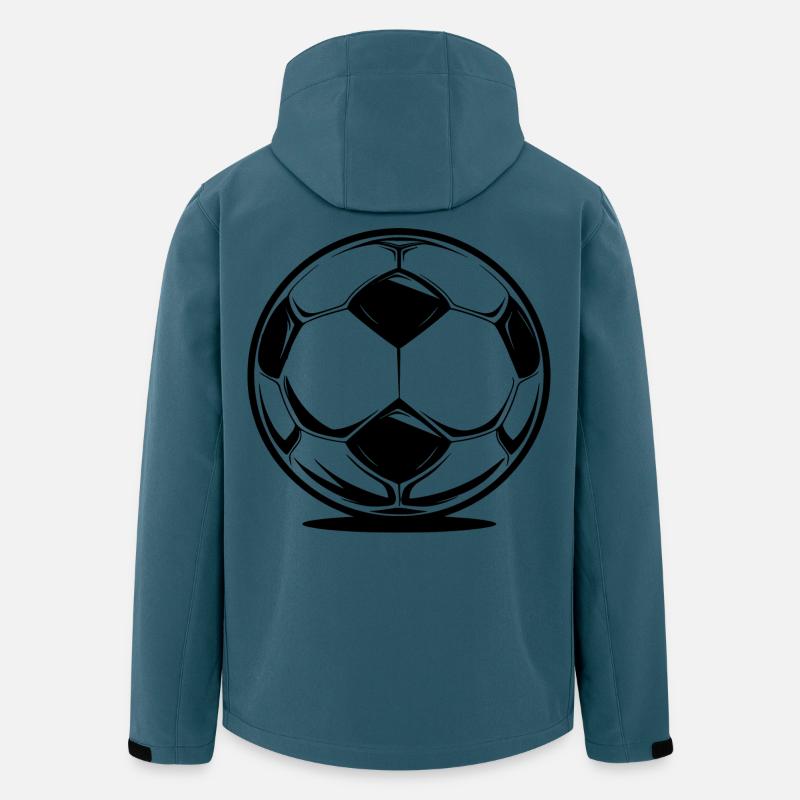 Fußball Grafik - Recycelte Männer Softshell-Jacke von Stanley/Stella - Dunkles Petrol