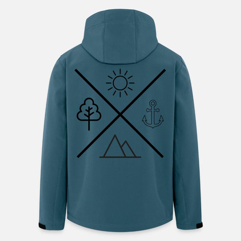 Leben - Recycelte Männer Softshell-Jacke von Stanley/Stella - Dunkles Petrol