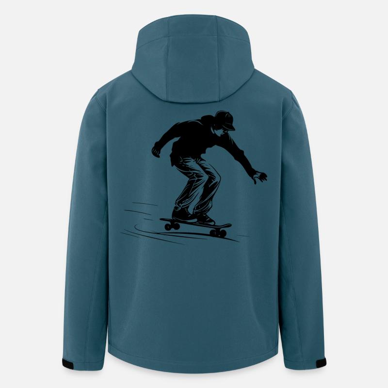 Skateboard Junge Grafik - Recycelte Männer Softshell-Jacke von Stanley/Stella - Dunkles Petrol