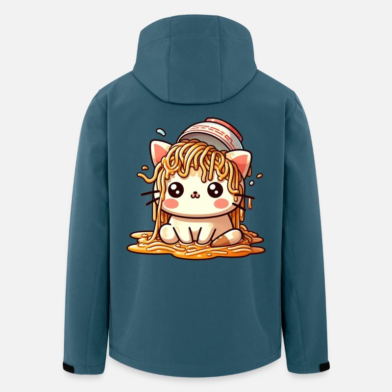 Ramen Cat-Geschmack! Die Ramen-Katze - Recycelte Männer Softshell-Jacke von Stanley/Stella - Dunkles Petrol