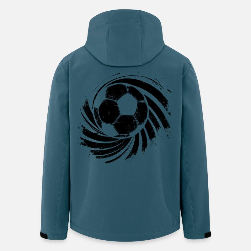 Fußball Grafik - Recycelte Männer Softshell-Jacke von Stanley/Stella - Dunkles Petrol