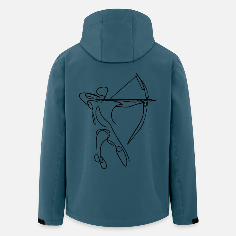 Bogenschießen Skizze - Recycelte Männer Softshell-Jacke von Stanley/Stella - Dunkles Petrol