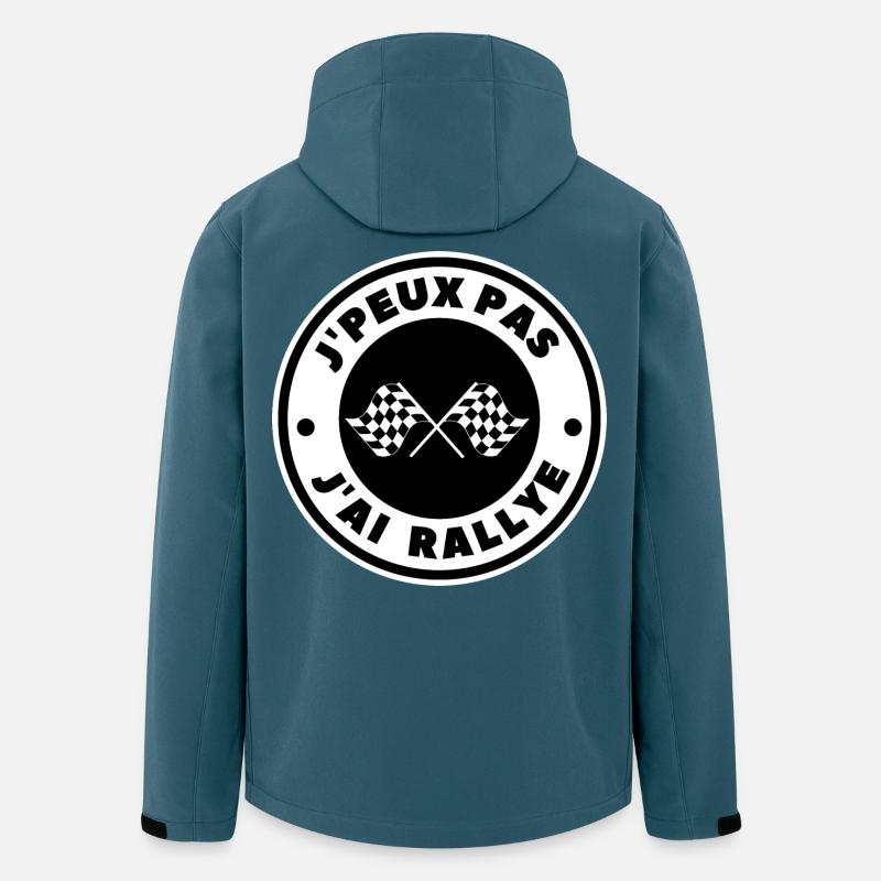 Je peux pas j'ai rallye - Veste softshell homme en polyester recyclé Stanley/Stella - bleu pétrole foncé