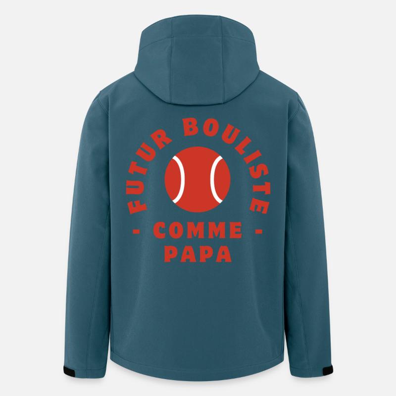 Künftiger Bowler wie Papa - Recycelte Männer Softshell-Jacke von Stanley/Stella - Dunkles Petrol