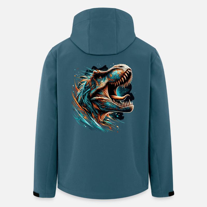 Roaring T-Rex Dinosaur Gift - Men’s Recycled Softshell Jacket by Stanley/Stella - stargazer