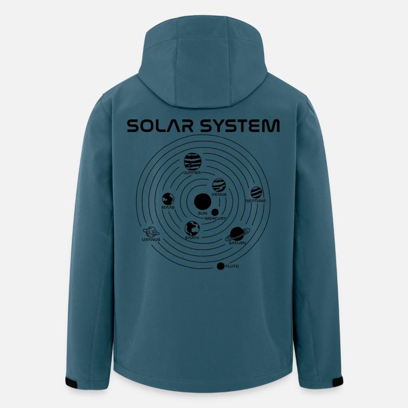 Solar System Map (Black) - Men’s Recycled Softshell Jacket by Stanley/Stella - stargazer