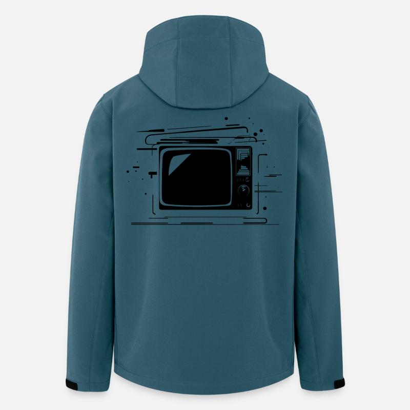 Oldtimer TV - Recycelte Männer Softshell-Jacke von Stanley/Stella - Dunkles Petrol