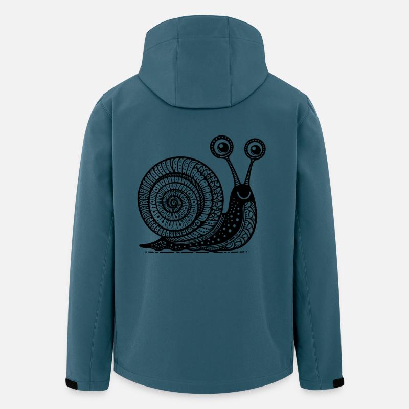 Snail's Pace: Langsame und stetige Zen-Kunst - Recycelte Männer Softshell-Jacke von Stanley/Stella - Dunkles Petrol