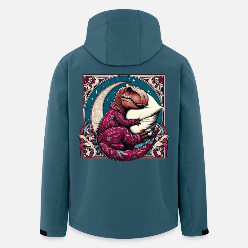 T-Rex Sleeping Hobby Cadeau - Veste softshell homme en polyester recyclé Stanley/Stella - bleu pétrole foncé