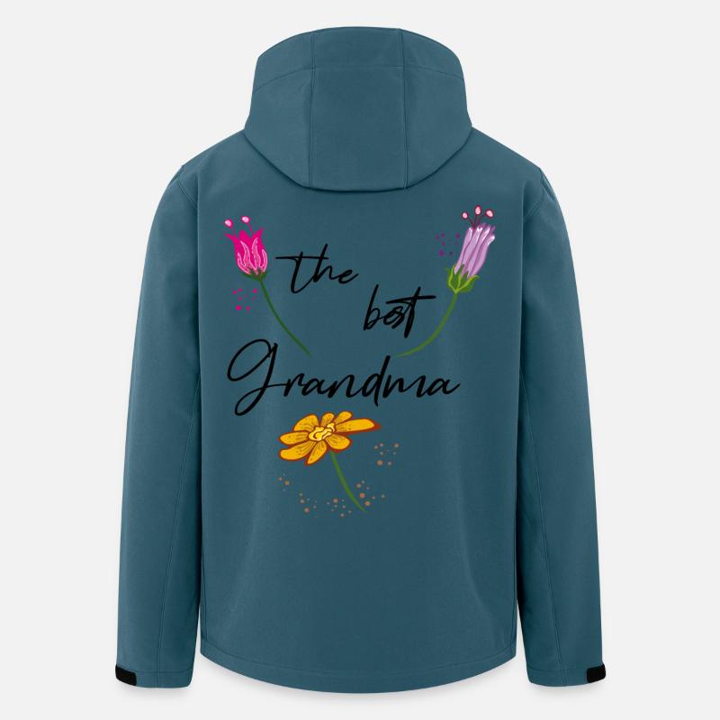 the best Grandma, Großmutter - Recycelte Männer Softshell-Jacke von Stanley/Stella - Dunkles Petrol