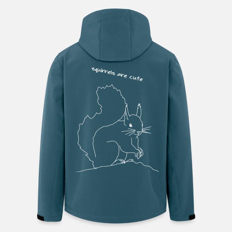 Eichhörnchen lineart - Recycelte Männer Softshell-Jacke von Stanley/Stella - Dunkles Petrol