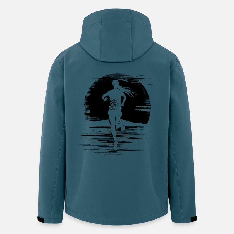 Läuferin - Recycelte Männer Softshell-Jacke von Stanley/Stella - Dunkles Petrol